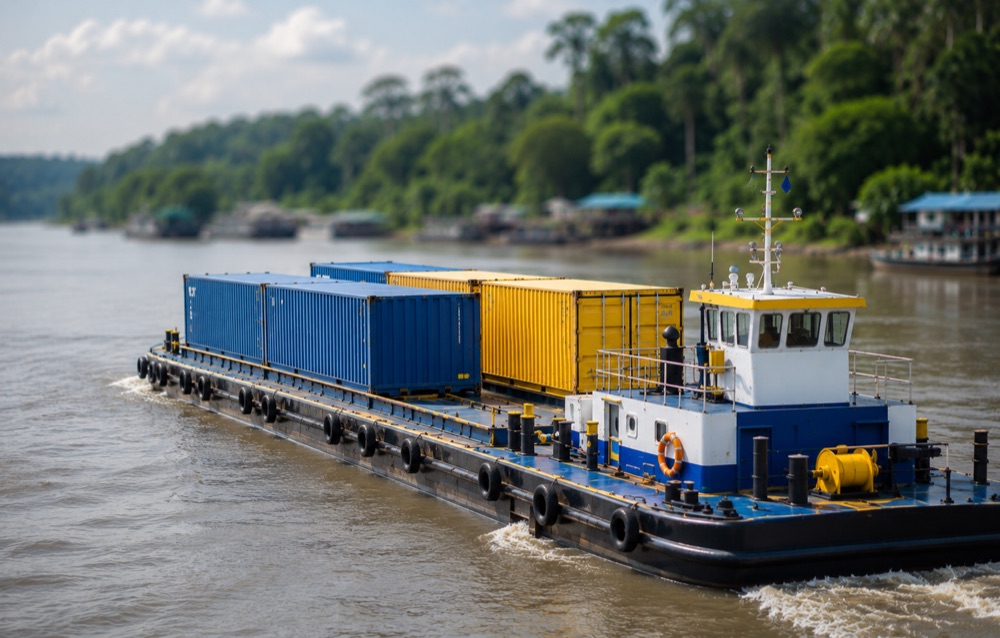 River Barging on the Congo
